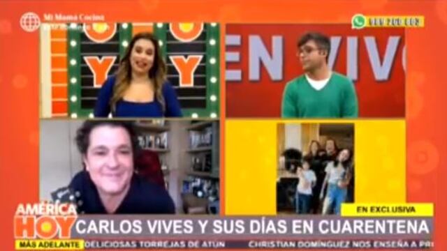 Ethel Pozo se emocionó durante entrevista con Carlos Vives (VIDEO) 