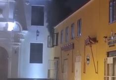 Se incendia parte de una casona en el centro histórico de Trujillo