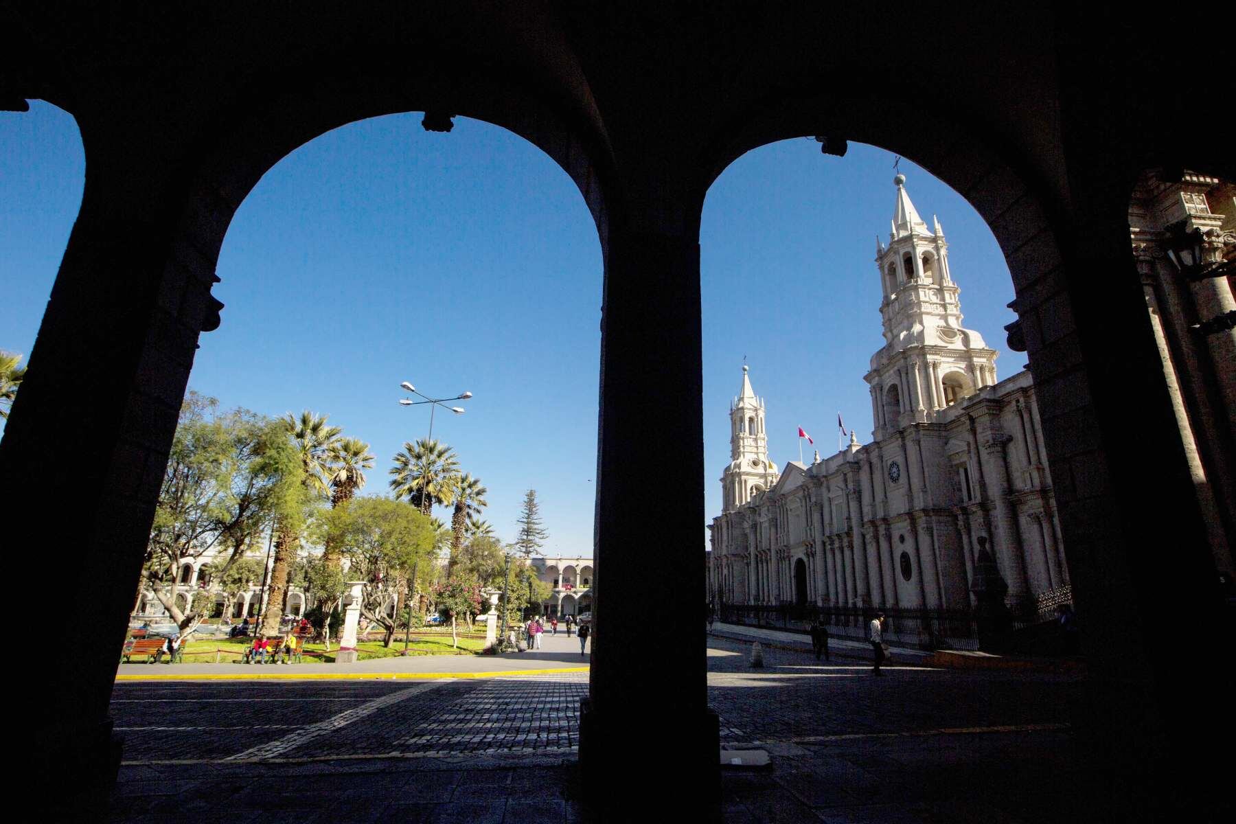 Plaza de Armas de la ciudad de Arequipa.