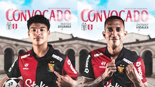 FBC Melgar: Matías Zegarra y Jhonny Vidales son convocados a la Selección Peruana