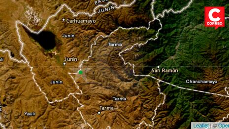 Sismo de magnitud 4.0 se registró esta mañana cerca de Satipo, en Junín