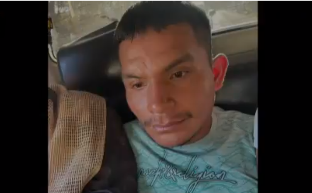 “Carlos” es el autor material de la masacre en el Centro Poblado San miguel del Ene, en Junín, ocurrido el pasado 23 de mayo de 2021. (Foto: Captura de video)