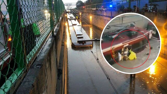 Las dramáticas imágenes del rescate a pasajeros atrapados en tren inundado por tormenta en México (VIDEO)