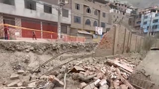 Ate: Más de 150 escolares en peligro tras derrumbe de muro en colegio de Santa Clara