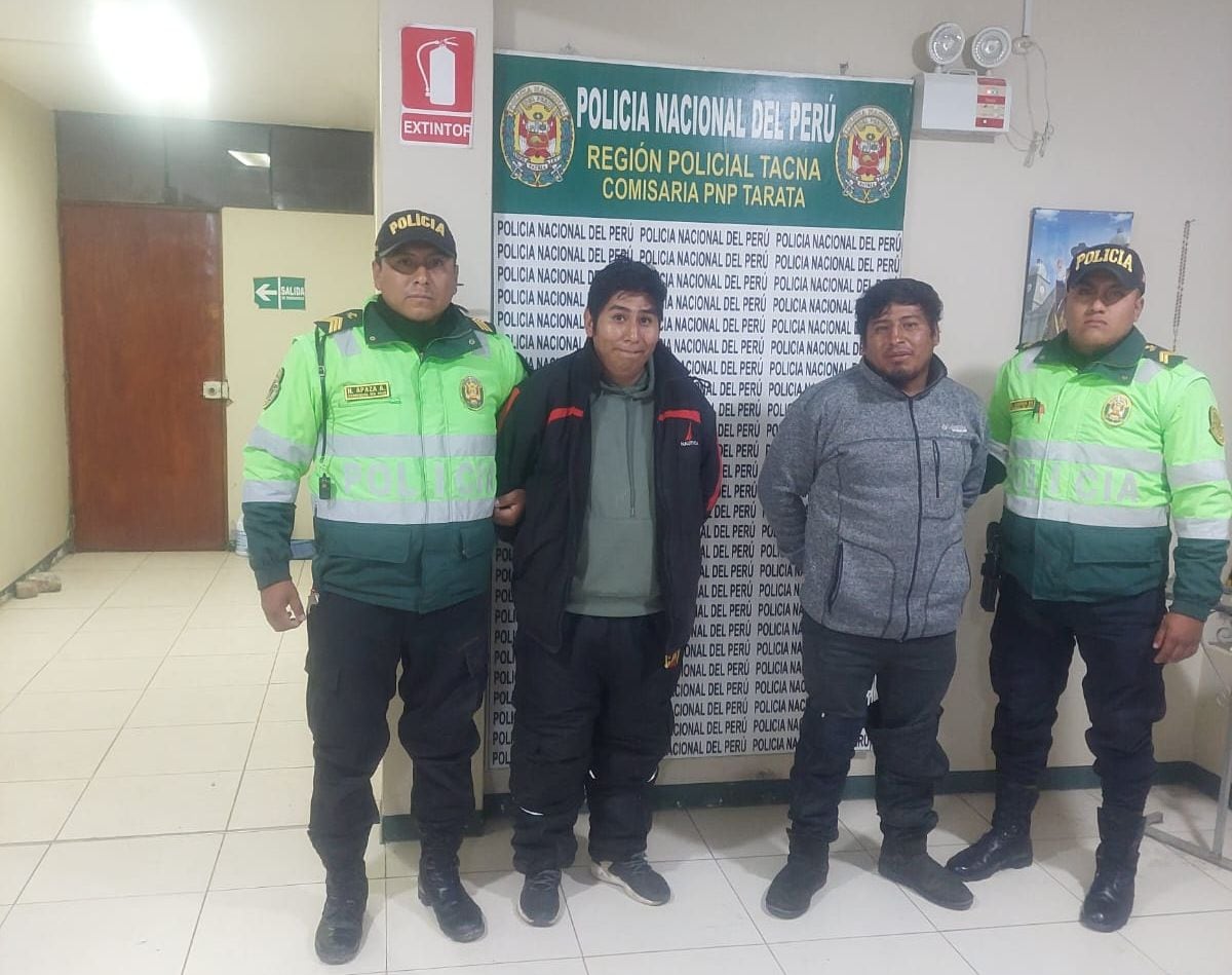 Lucio Colorado Romero (31) y José Vilmo Ali Chuquimia (33) quedaron detenidos. (Foto: Difusión)