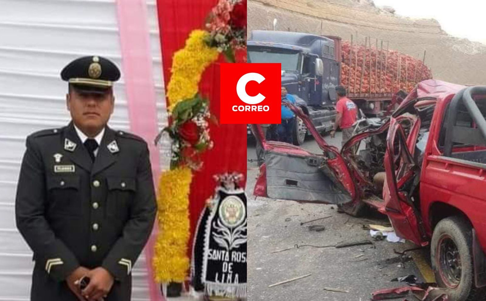 Suboficial de la Policía Walter Flores Huamaní falleció en el accidente. (Foto: Correo)
