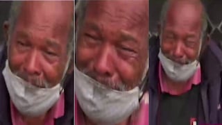 Anciano rompe en llanto tras ser desalojado y vivir hace 10 días en la calle (VIDEO)