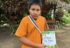 Satipo: Niño asháninka de 11 años presenta su primer libro ‘Paco el topo’