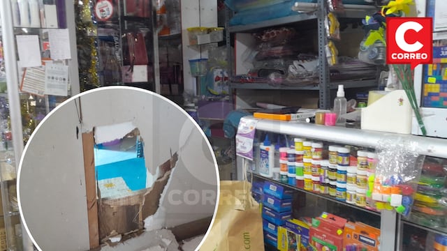 Huancayo: Roban televisor, vuelven en Navidad y con forado roban dos tiendas a la vez