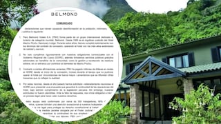 Belmond se pronuncia por el caso hotel Sanctuary Lodge en Machu Picchu