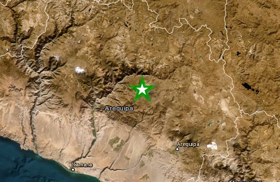 Sismo de magnitud 3.5 en Cabanaconde, Arequipa