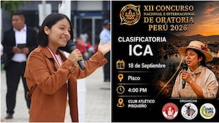 Pisco: realizarán clasificatoria del XII Concurso Nacional e Internacional de Oratoria Perú 2026