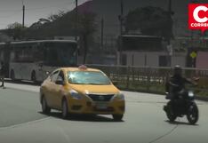 Vía exclusiva del Metropolitano sigue siendo invadida pese a accidente de tránsito en av. Alfonso Ugarte