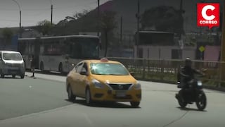 Vía exclusiva del Metropolitano sigue siendo invadida pese a accidente de tránsito en av. Alfonso Ugarte