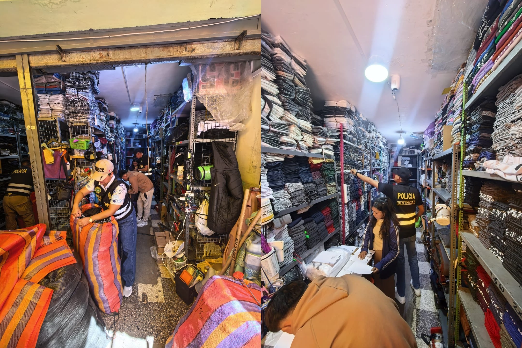 Cien policías participaron en el megaoperativo “Mercados Ilegales 2026” en los alrededores del Mercado Modelo de Huancayo. La PNP informó además que tres presuntas bandas criminales fueron desarticuladas. (Imágenes: Mininter)