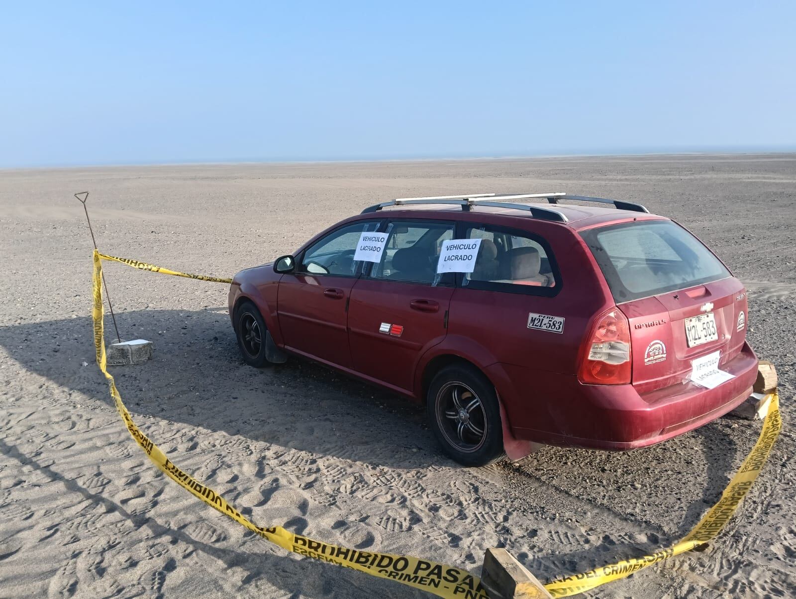 En Caravelí, Policía halla vehículo de taxista asesinado en Camaná. Foto: PNP.