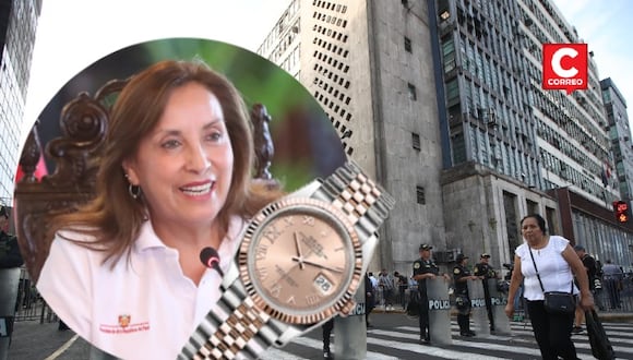 Dina Boluarte tendría al menos cuatro relojes Rolex. (Foto: composición Correo)