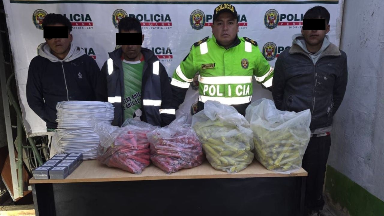 Durante operativo por inmediaciones del cementerio Quiruvilca. (Foto: PNP)