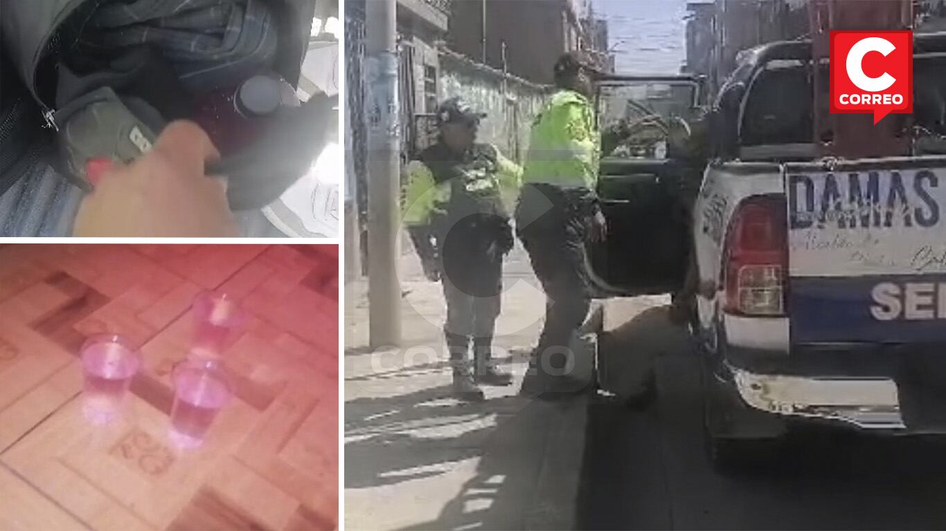 Pertenencias de los adolescentes y traslado a la dependencia policial.