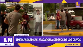 Los Olivos: limpiaparabrisas se rehusaron a retirarse y se enfrentaron a personal municipal | VIDEO 