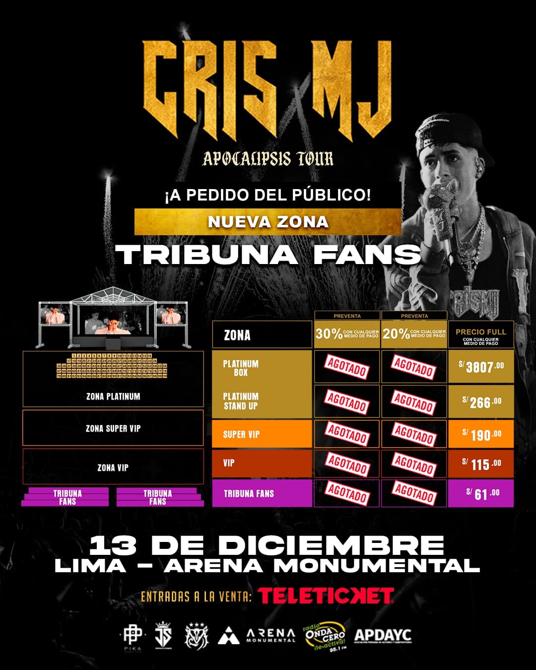 Entradas para el concierto de Cris MJ