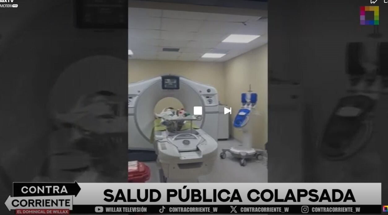 El resonador adquirido por el Ministerio de Salud se encuentra inoperativo hace seis meses. (Foto: Captura Willax TV)