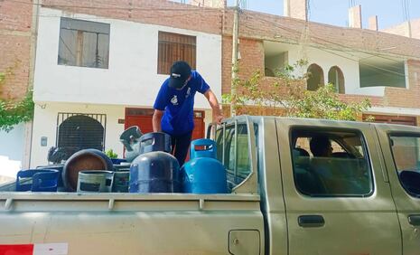 Entregan balones de gas gratis en Trujillo