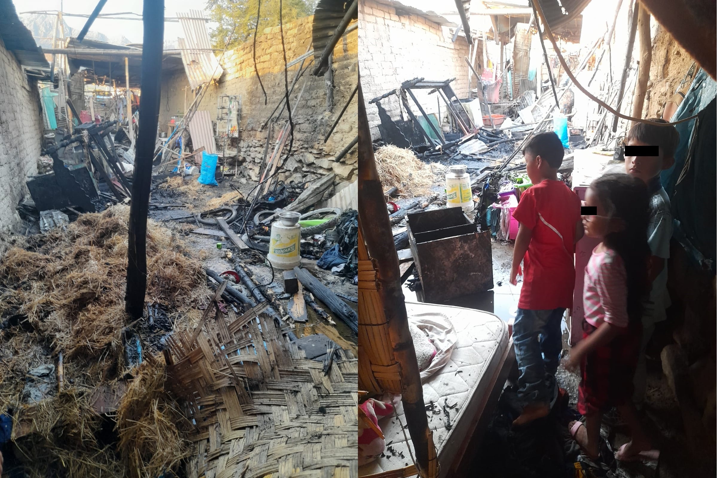 La familia lo perdió todo y necesita ayuda.