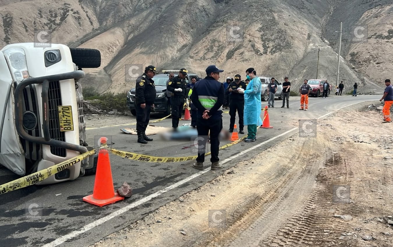 Accidente de tránsito en Caravelí deja una mujer muerta. Foto: GEC.