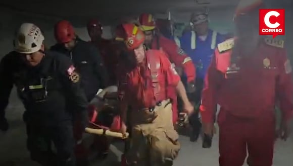 Rescatan a obrero que estuvo atrapado en un pozo durante construcción en Surco.