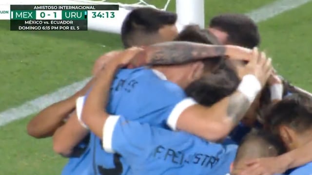 Gol de Uruguay: Matías Vecino anota el 1-0 sobre México en un partido amistoso