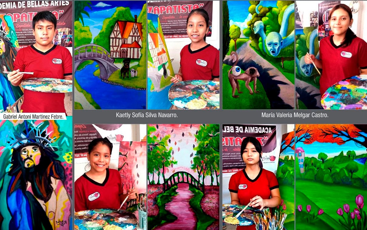 Se exponen obras de talentosos alumnos en la pinacoteca municipal .
