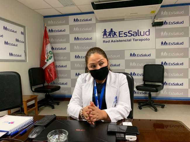 Guadalupe Mercedes Mamani Juárez es encargada de la Red Asistencial Arequipa y entró en reemplazo de Erick Yafac Serrano. Foto: GEC.