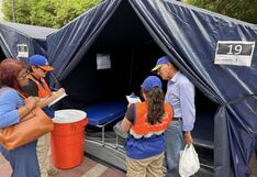 Instalan albergue temporal en Plaza Italia para damnificados de incendio en el Cercado de Lima