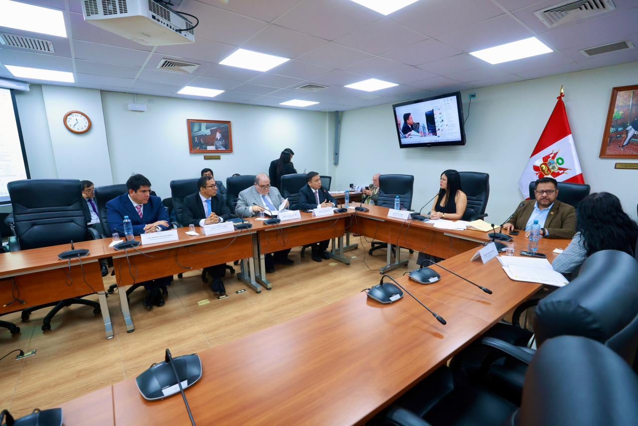 Ministro de Justicia, Luis Jiménez y el presidente de la Comisión de Gracias Presidenciales , Magno García, se presentaron este lunes ante la Comisión de Fiscalización del Congreso.
