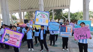 Escolares de Palpa promueven la vacunación contra el VPH en concurso de pancartas