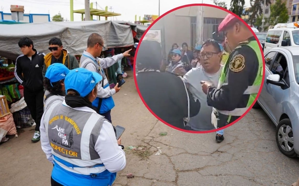 Detienen a varón por agredir a un inspector de tránsito en Arequipa