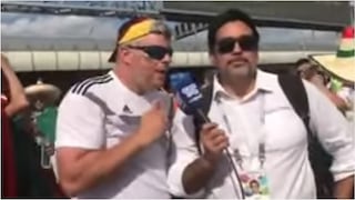 ​Reportero ecuatoriano insulta a hincha alemán que interrumpió transmisión (VIDEO)