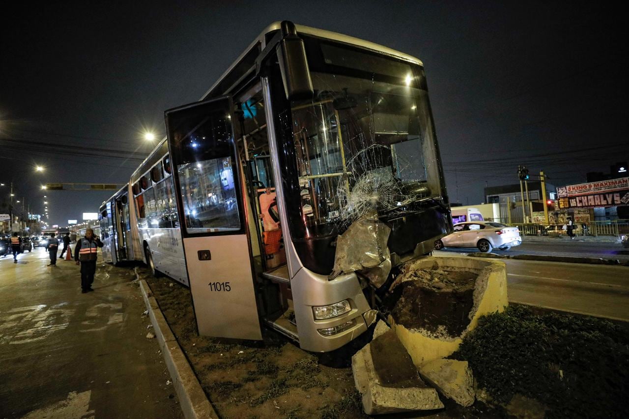 Reportan accidente vehicular con bus del Metropolitano en Independencia. Foto: Joel Alonzo/ GEC
