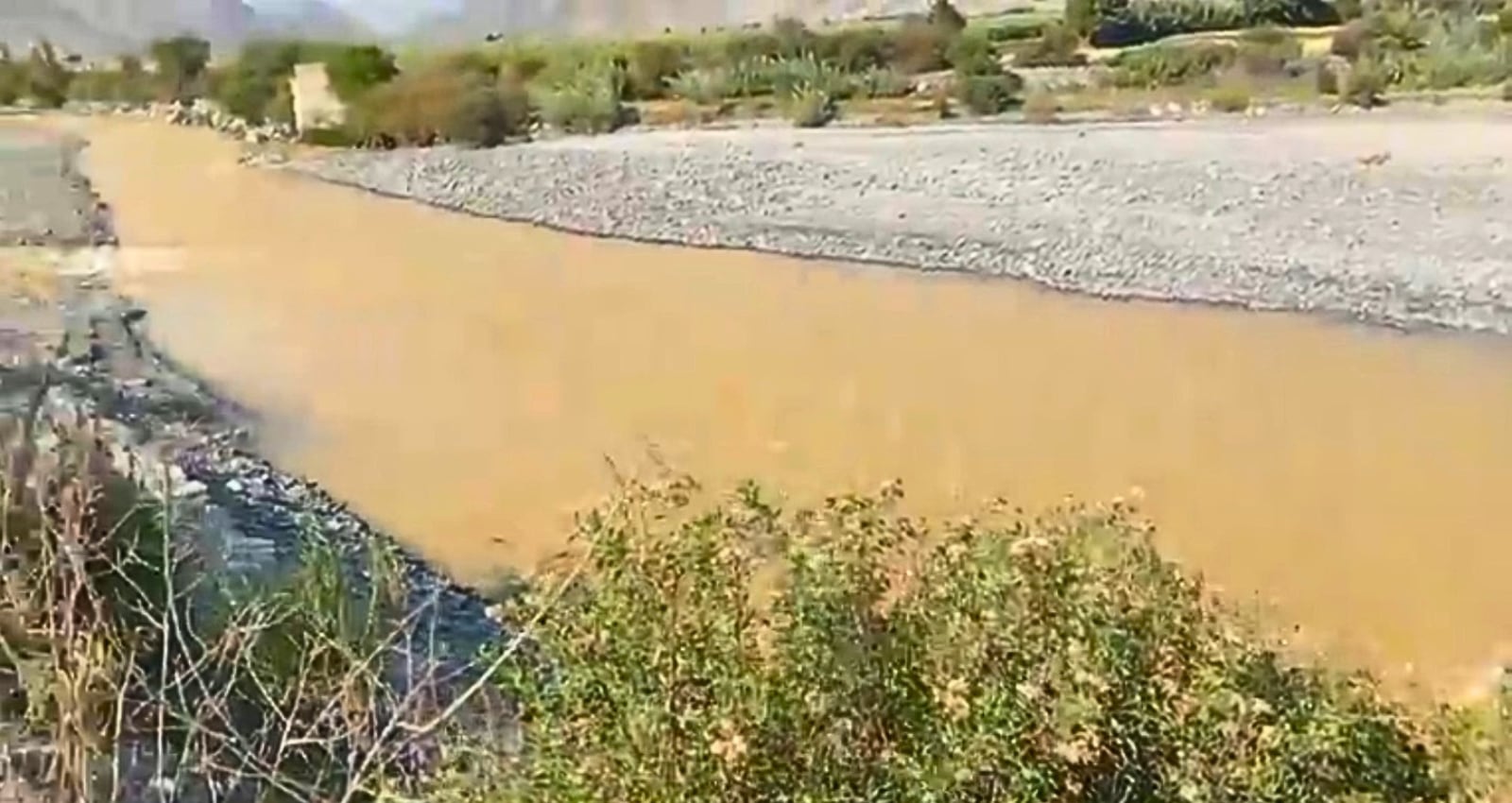 Vuelve a registrarse coloración atípica en el río Tambo, Islay. Foto: Captura de pantalla.