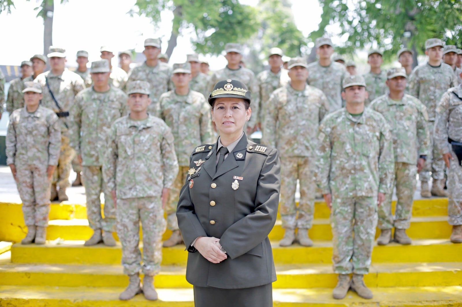 La primera mujer al frente del Batallón de Intendencia 511 de Pueblo Libre.
