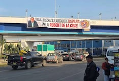 Trujillo: Aparece banderola contra Robert De La Cruz en bypass del óvalo Grau