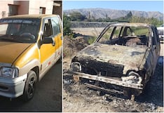 Nasca: roban auto Tico a conductor y al día siguiente lo hallan totalmente calcinado