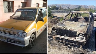 Nasca: roban auto Tico a conductor y al día siguiente lo hallan totalmente calcinado