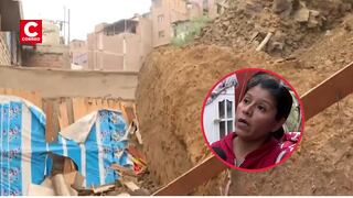 Chorrillos: roca cae y destruye una vivienda, familia se queda sin hogar