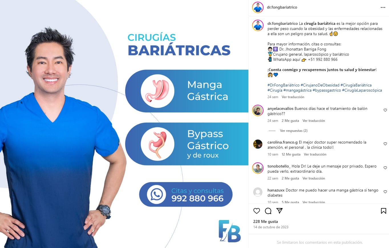 Hermano del doctor Fong cierra comentarios en redes tras muerte de la 'Muñequita Milly'