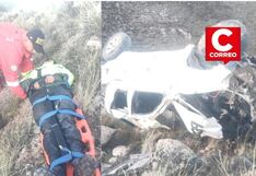 Patrullero policial cae 200 metros al abismo en la vía Nasca - Puquio y dos efectivos quedan heridos graves