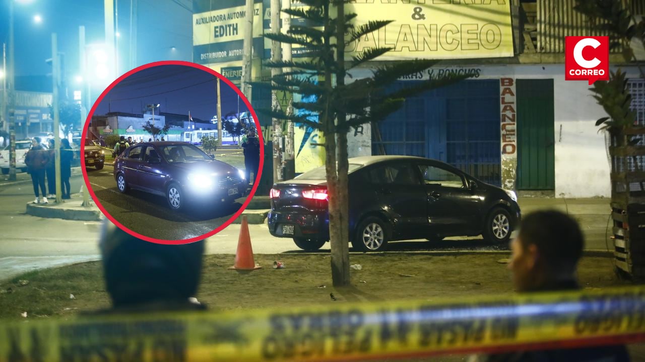 Sicarios asesinan a un hombre dentro de su vehículo en los cruces de Canta Callao con Pacasmayo en el Callao. (Fotos:@photo.gec)