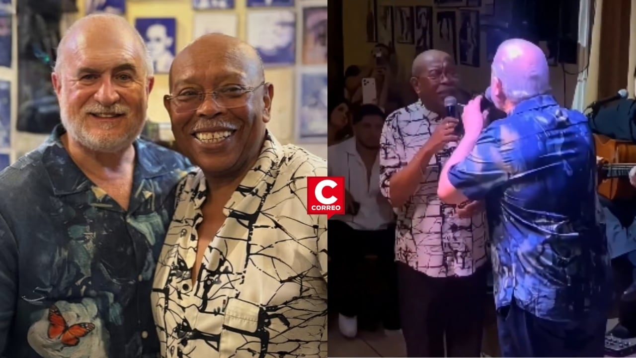 Jerry Rivas de El Gran Combo canta vals peruano “Ódiame” junto a Carlos Mosquera en popular peña limeña (VIDEO). Composición: Diario Correo.