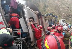 Tarma: al menos 18 muertos en caída de bus a un abismo